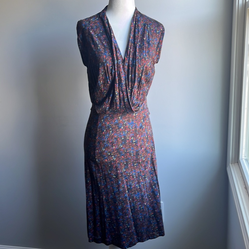 Erdem sleeveless v neck print dress